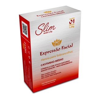 Henna Para Sobrancelha Expressão Facial Slim Castanho Médio