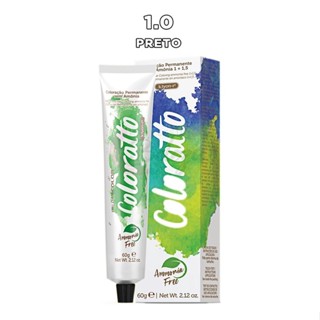 Coloração Permanente Sem Amônia Nº 1.0 Nova Coloratto 60g
