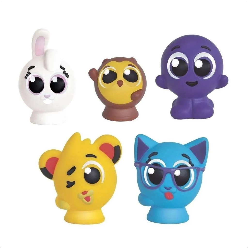 Brinquedo Dedoches Bolofofos Criatividade Vinil 5 Peças Coloridas Divertido +3 anos Lider - 3011 em Oferta na Shopee