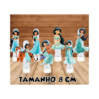 40 Apliques ou Tags para tubetes de 8cm tema JASMINE niver