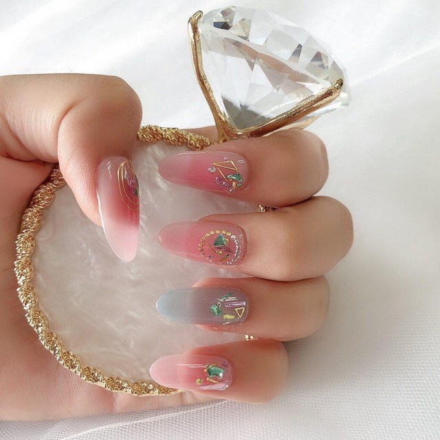 Pedra Ágata Anel Com Diamante Para Fotos Manicure Fibra