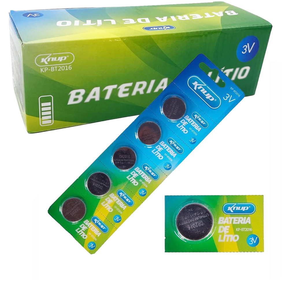 100 Baterias Cr2016 Botao Pilha Alcalina Moeda 20 Cartelas c/ 5 unidades em Oferta na Shopee