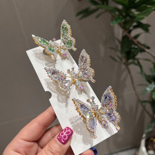 Clip De Cabelo Borboleta Móvel 2023 Novo Estilo Rhinestone Metal Tridimensional Fofo Pato Acessórios Feminino