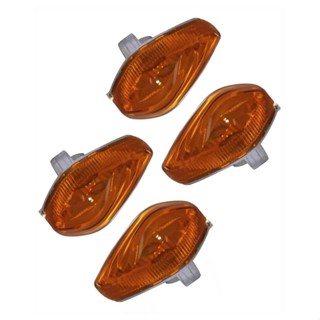4 Lentes Pisca Titan Fan Bros 14 Laranja dianteira traseira