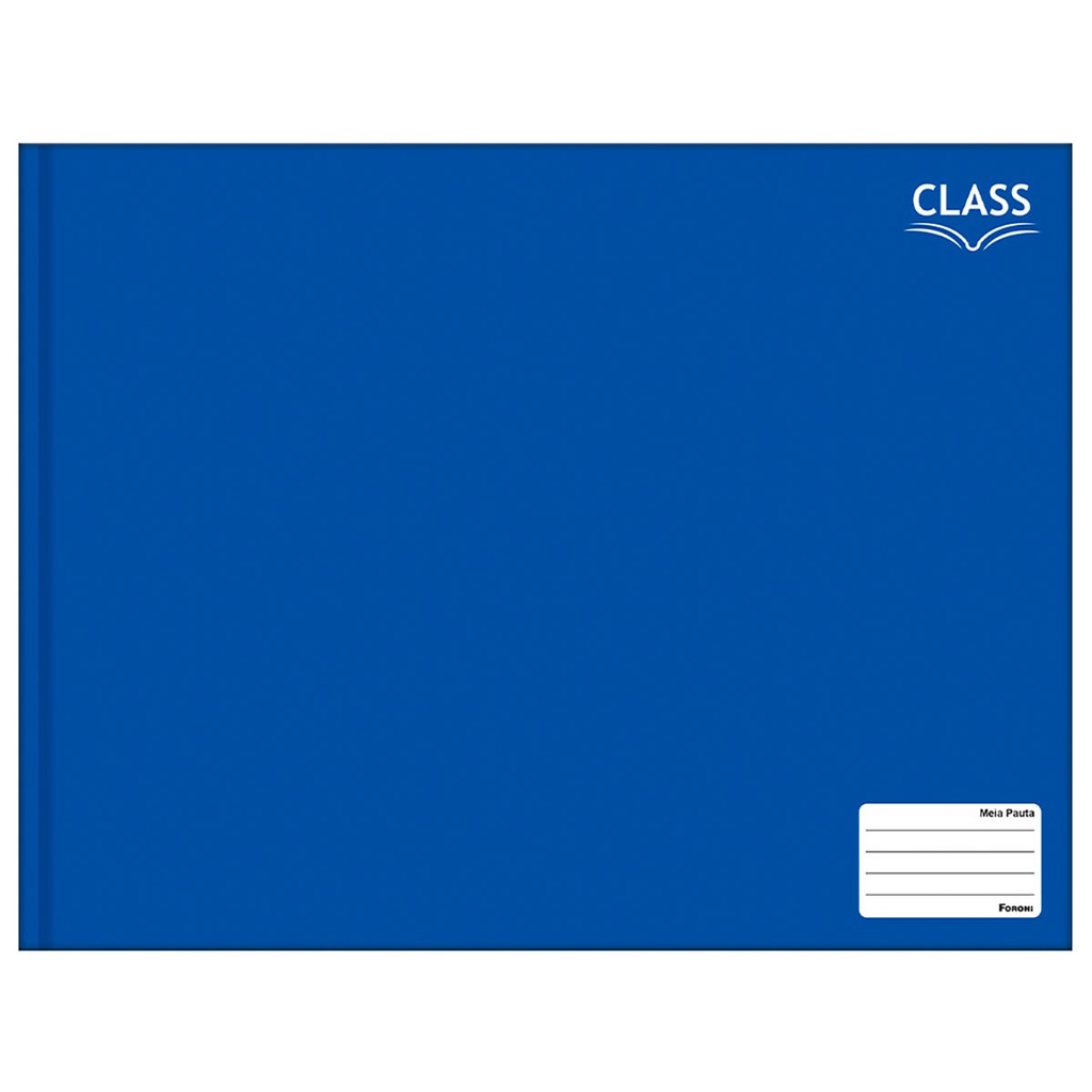 Caderno meia pauta Foroni class brochura azul 96 folhas em Oferta na Shopee