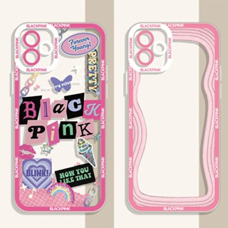 Capa Para Samsung Galaxy A52 A52S A53 A33 A23 A30 A31 A32 A42 A50S A51 A71 A72 De Celular Macia Transparente TPU Olhos De Anjo BLACKPINK À Prova De Choque Quadrado Coreano