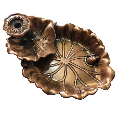 Imagem Incensário De Metal Cascata Para Incensos De Cone Porta Incenso Queimador Defumador