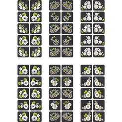kit 240 adesivos para unha 3D brancos películas 3d variados mini cartelão
