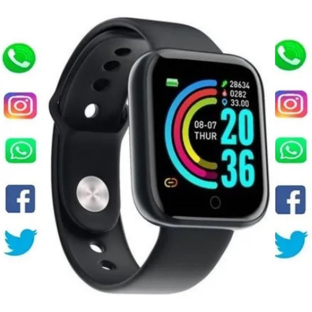 D20 Pro Y68 Smartwatch Esportivo Bluetooth Android/iOS Original