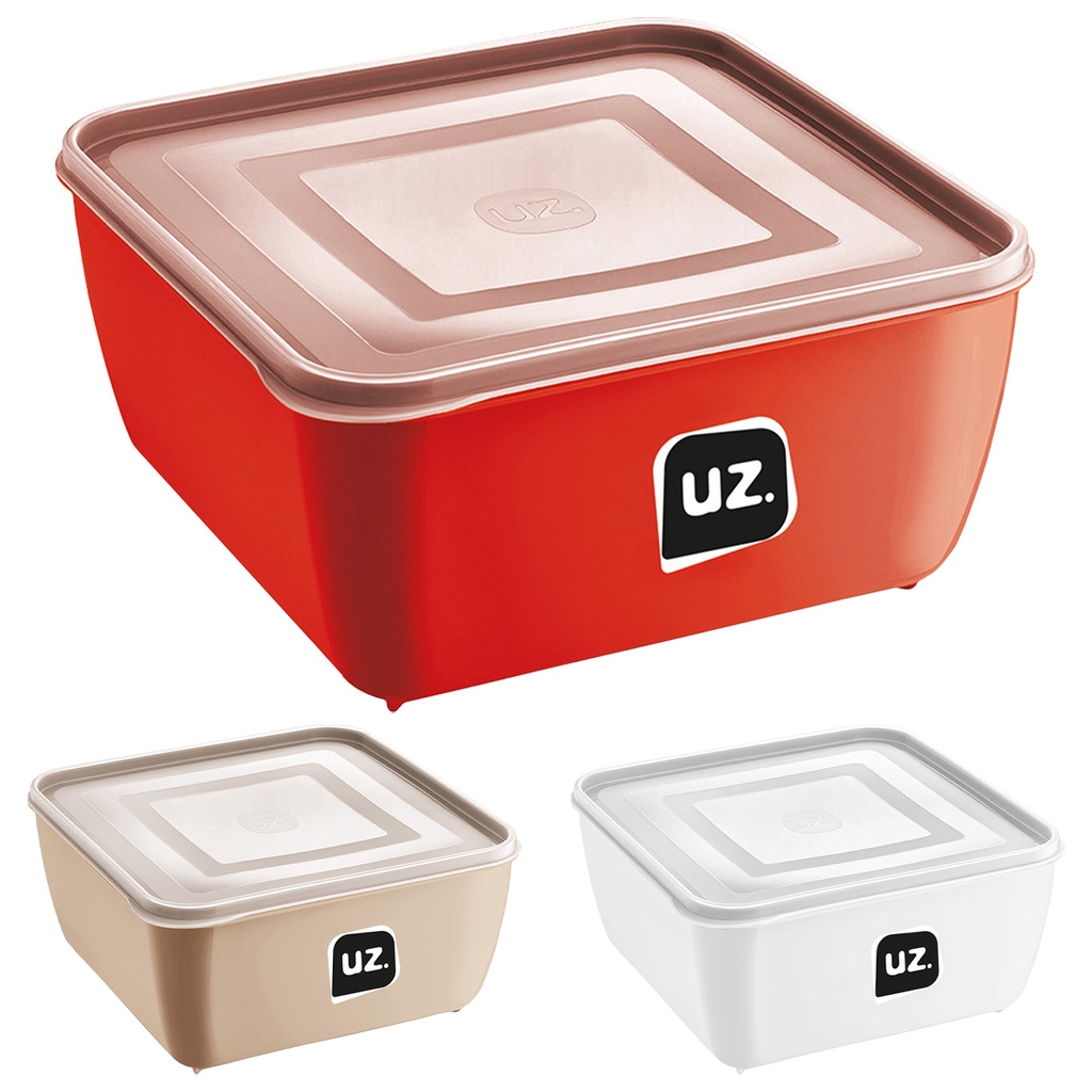 Pote Multiuso 500mL Quadrado Plástico Freezer Micro-ondas Limpeza fácil Tampa transparente Organizador Alimentos