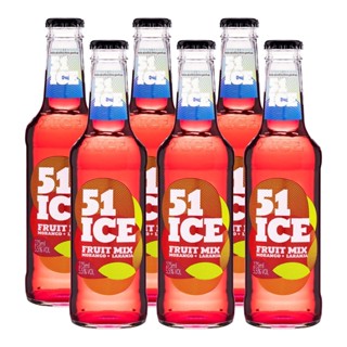 KIT 06 ICE 51 FRUIT MIX MORANGO+LARANJA 275ML