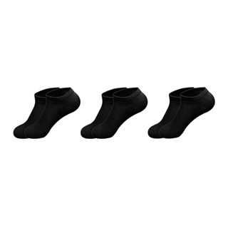 Kit 3 Pares de Meias Cano Curto Algodão Preto M3