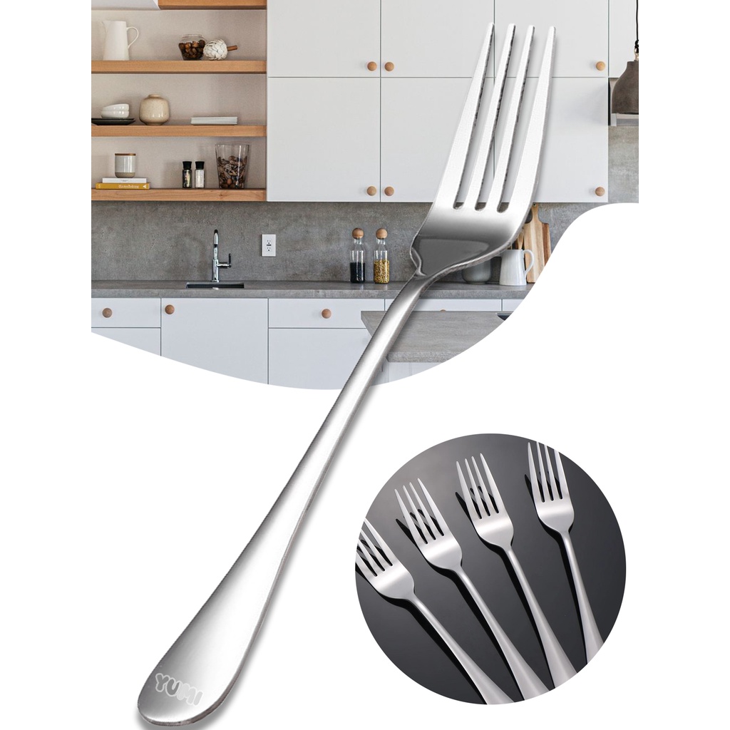 Kit 12 Garfo Inox Para Casa, Bar, Restaurante, Pizzaria, Buffet Talher Resistente Inox