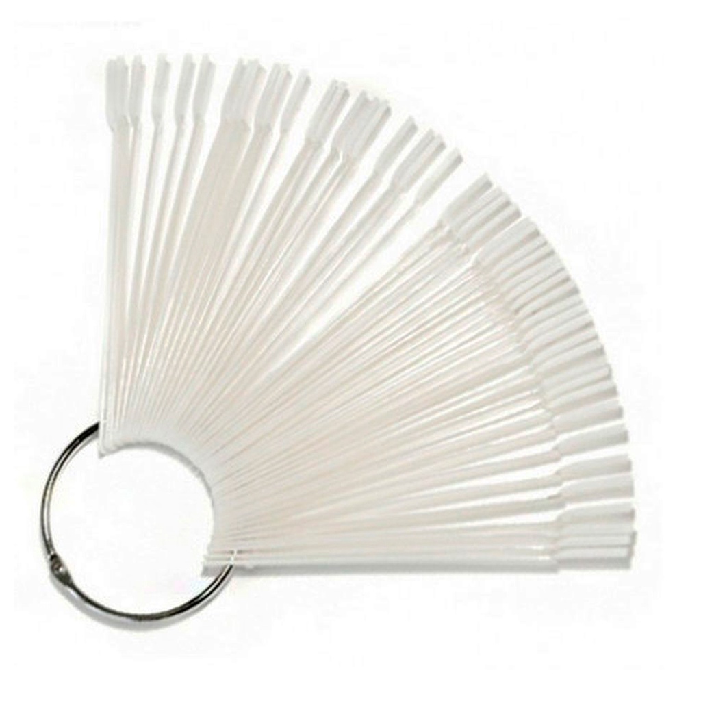 50 Placas Display p/ Mostruário de Esmalte Unha Quadrada Leitosa Manicure