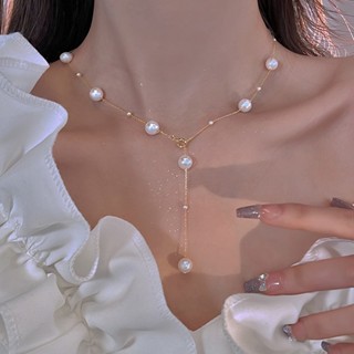 Colar de Moda Elegante Pérola Simples de Luxo Leve Novo Estilo de Moda Elegante