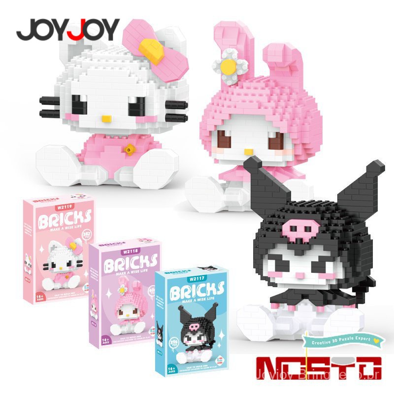 Kuromi My Melody Hello Kitty Blocos De ConstruçãO LinaBell Disney Mickey Minnie Brinquedos Para Meninas Presentes Pop Do