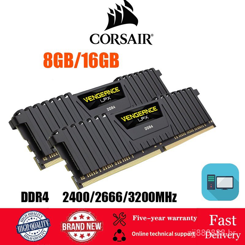 Desktop RAM 8GB 16GB DDR4 2400Mhz 2666Mhz 3200MHZ Módulo PC4-19200/21300 288Pin Desktop Memória RAM DIMM JKEX