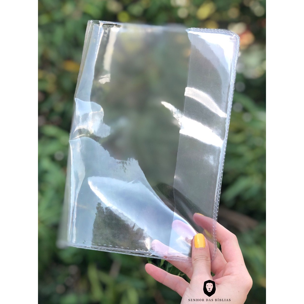 Capa Protetora Transparente Para Bíblias Letra Jumbo Medida 24x16,5x3,5 Para Capa Dura ou Flexivel Luxo