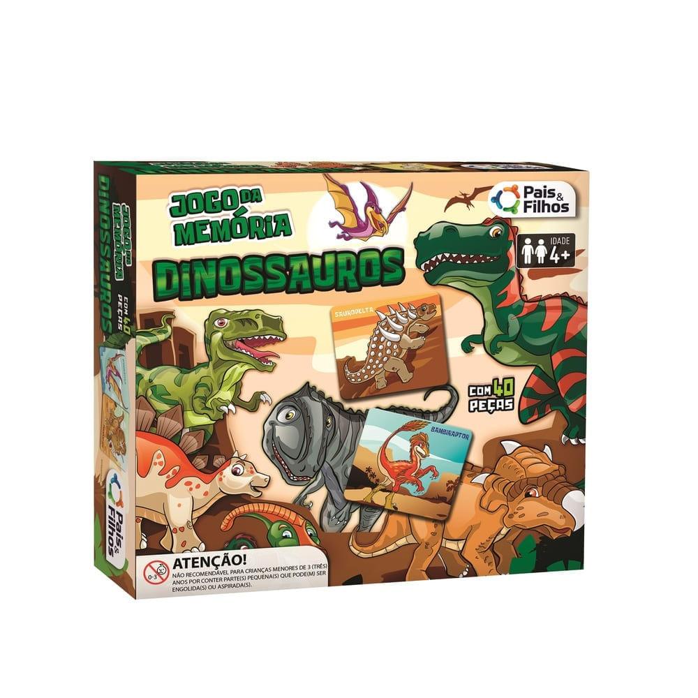 Jogo da Memória Dinossauros - Pais e Filhos em Oferta na Shopee