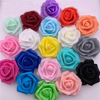 100pcs/50pcs/25pcs 7cm PE Cabeça De Espuma De Rosa De Bricolage Flores Falsas Feitas À Mão em Oferta na Shopee
