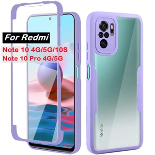 Capa À Prova De Choque 360 Graus Para Xiaomi Redmi Note 10 Pro Max 10S 10T 5G Redmi 10C 10X 4G Proteção Da Caixa D