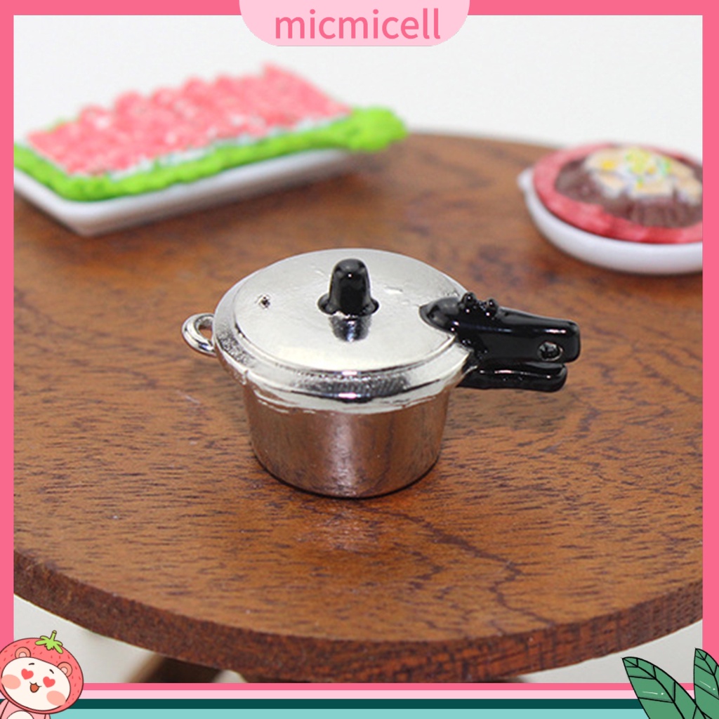 Em Estoque | 1 : 12 Modelo De Panela De Pressão Para Brinquedo Infantil Pequeno Anti-Desbotamento Decorar Liga De Zinco