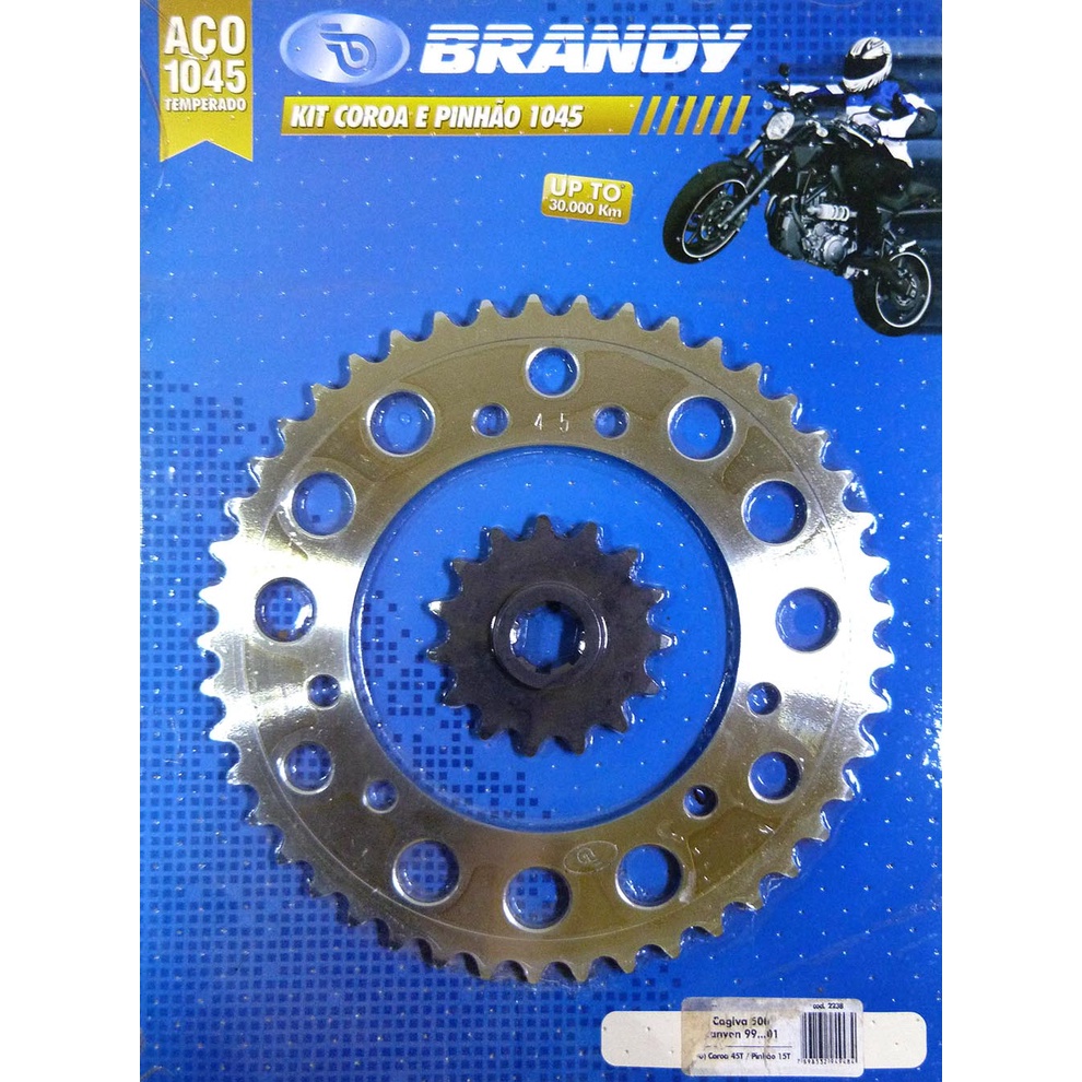 Kit Relação para Moto Cagiva 500 Canyon 1999 até 2001 Sem Corrente - Brandy