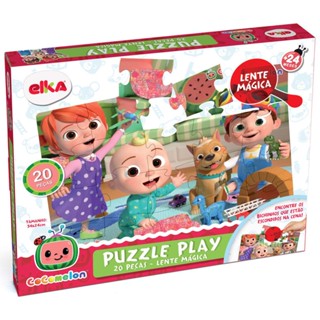 Puzzle play 20 peças lente mágica - cocomelon