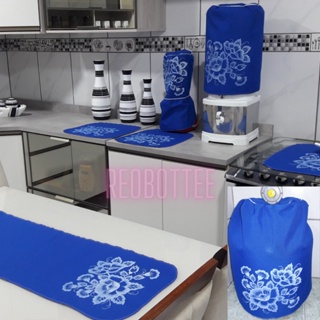 Jogo Cozinha Pano 7 Peças Decoração Capa Para Eletrodoméstico Proteção Utensílios Casa Tecido Oxford em Oferta na Shopee