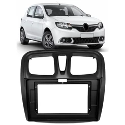 Moldura De Painel 2 Din 9" Polegadas Renault Sandero 2017 2018 2019 2020
