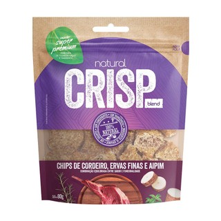 Petisco Snack Natural Crisp Para Cães Chips Cordeiro, Ervas Finas e Aipim 80g em Oferta na Shopee
