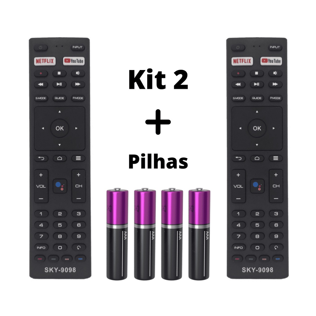 Kit 2 Controle Remoto Compatível Smart Tv Jvc 4k Led em Oferta na Shopee
