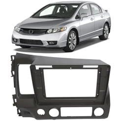 Moldura De Painel 2 Din 10" Polegadas Civic 2006 2007 2008 2009 2010 2011