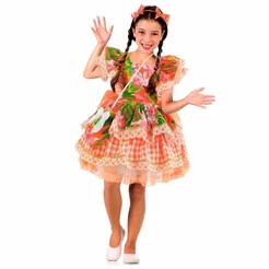 Vestido Festa Junina Bebe Menina Com Bolsa Exclusivo Fantasias Carol