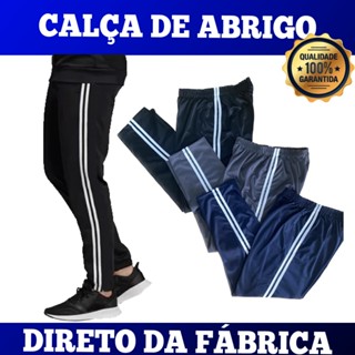Calça Esportiva - Agasalho - Abrigo - Adulto e Plus Size (Flanelada na parte interna)
