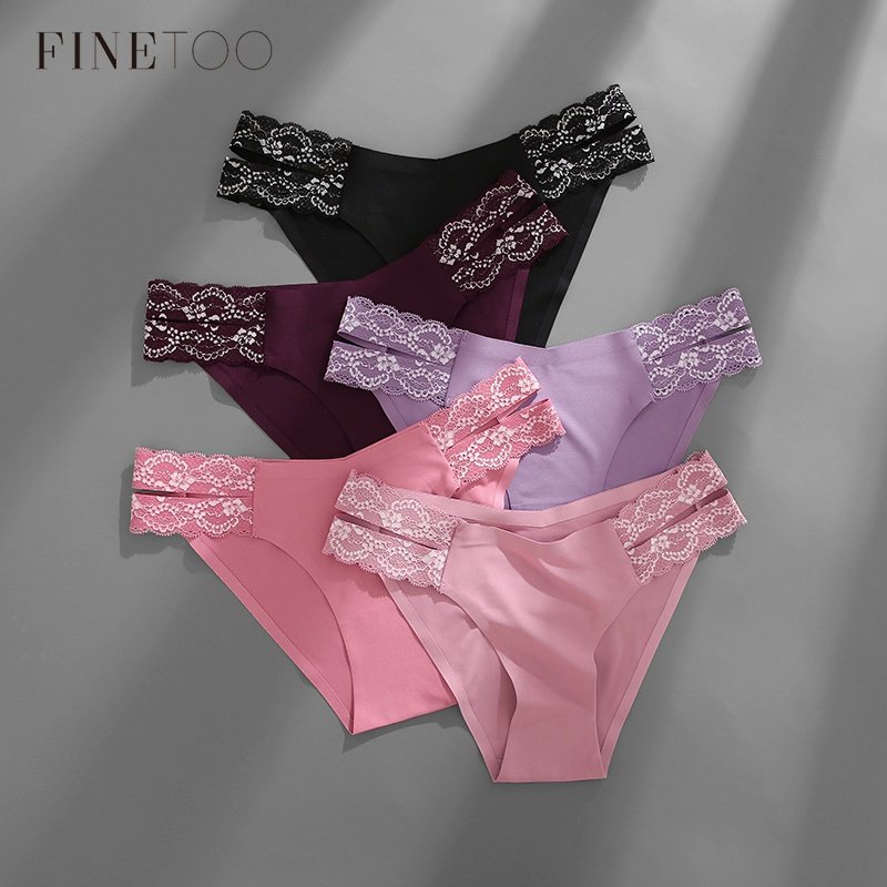 Finetooo 3Pcs/Set Roupas Íntimas Sem Costura Para Mulheres Calcinha Sexy Respirável em Oferta na Shopee