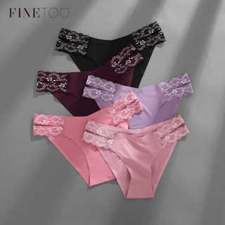 Finetooo 3Pcs/Set Roupas Íntimas Sem Costura Para Mulheres Calcinha Sexy Respirável