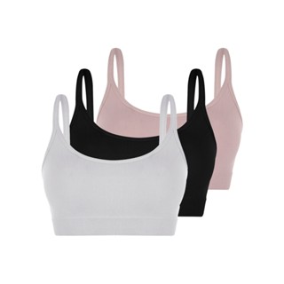 Kit com 3 Tops sem Aro e sem Bojo Loba 41018-001 Colorido