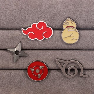 Série Naruto Broches Cartoon Daybreak Wheel Eyes Rebellious Shuriken Pin Metal Badges Jóias Acessórios Presentes Para Amigos