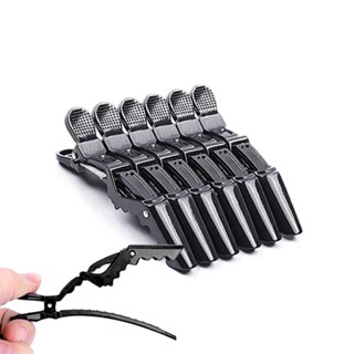 Kit Prendedor Cabelo Plástico Clip Piranha Cabelereiro C/6