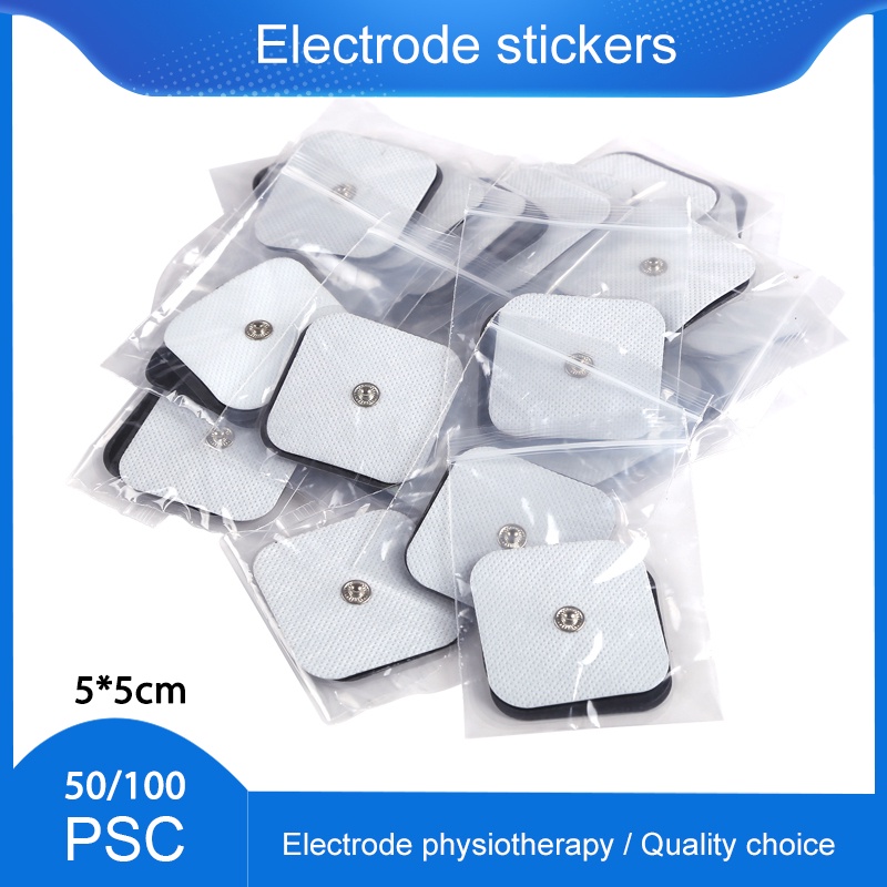 Patch De Eletrodo Para Dezenas Elétricas Acupuntura Máquina De Terapia Digital 5 * 5cm Botão Autocolante Em Gel 3,5mm