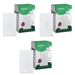Kit 3 Interruptores Smart Inteligente Touch Wi-fi 1 Tecla Ews 1001 Intelbras em Oferta na Shopee