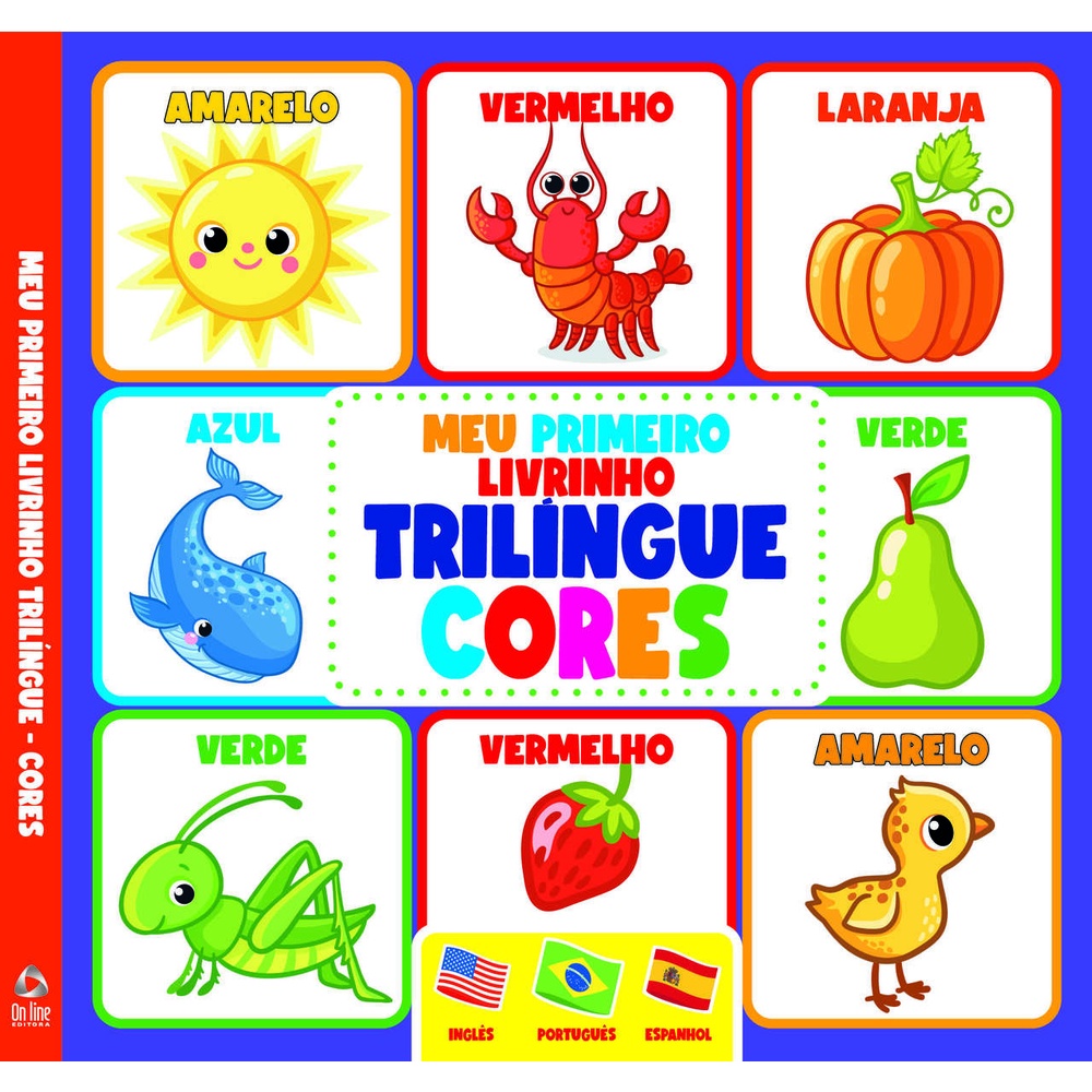 Meu Primeiro Livrinho Trilíngue | Cores em Oferta na Shopee