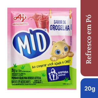 Refresco Em Pó MID® Sabor groselha 20g