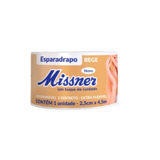 Esparadrapo Bege 2,5cm x 4,5m Impermeável - Missner