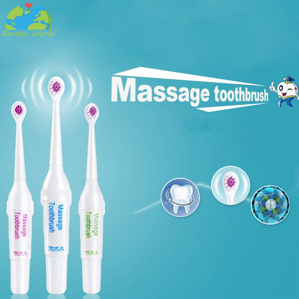 Escova de dentes elétrica 3Pcs/massageador doméstico ultra-sônico Escova de dentes elétrica massagem ultra-sônica