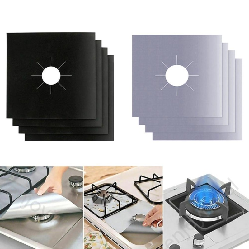 4/6/8 pçs/set Protetor Fogão A Gás capa do forro Clean Mat Pad Cozinha Fogão A Gás Fogão Protetor Acessórios de Cozinha