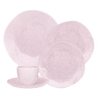 Aparelho de Jantar E Chá 30 Pçs Oxford Ryo Pink Sand em Oferta na Shopee