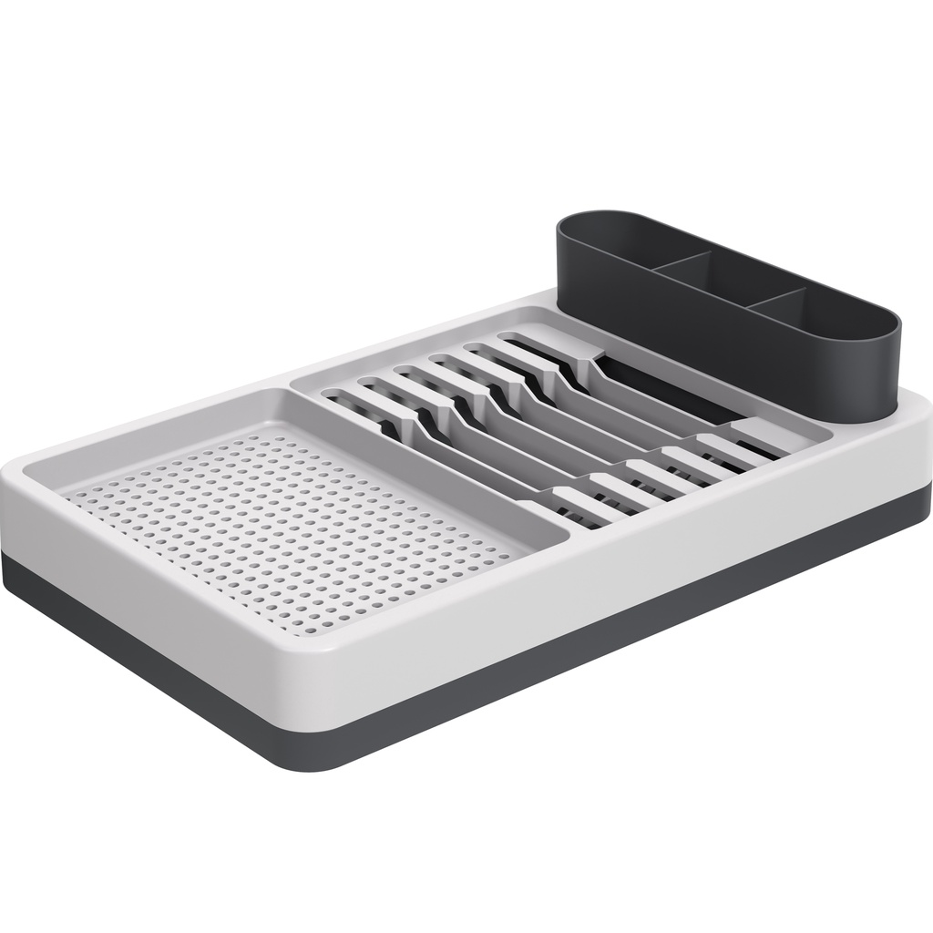 Escorredor De Louça Plástico Coza Flat Cinza Frio em Oferta na Shopee