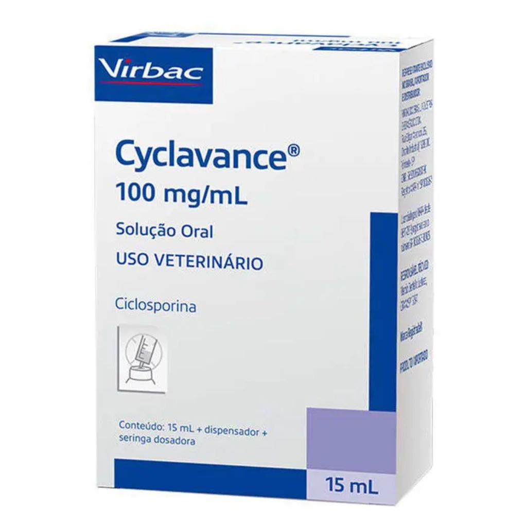 Cyclavance 100 Mg/ml Virbac Original 15ml Cães Dermatite Ciclosporina em Oferta na Shopee